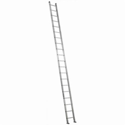 Louisville AE2120 AE2100 Extra Heavy Duty Professional Single Extension Ladder, 20 ft OAL, 300 lb Load, 12 in Adjustable Increments, Aluminum, Type IA