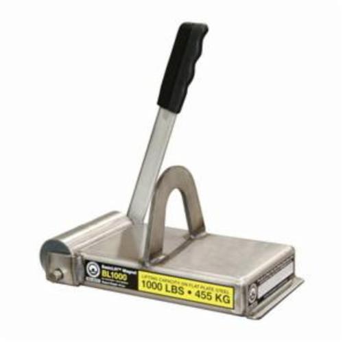 MAG-MATE BasicLift BL1000 Permanent Lifting Magnet, 1000 lb Load, 11 in L x 5-5/8 in W x 5 in H, Full Width Roller Cam Magnet Activation, Ceramic, 12 in L Handle