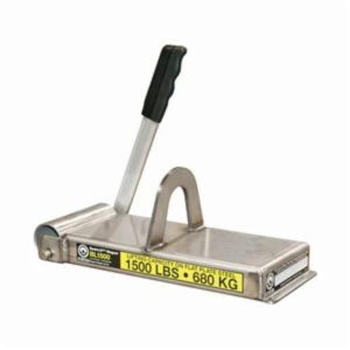 MAG-MATE BasicLift BL1500 Permanent Lifting Magnet, 1500 lb Load, 14-1/2 in L x 5-5/8 in W x 5 in H, Full Width Roller Cam Magnet Activation, Ceramic, 12 in L Handle