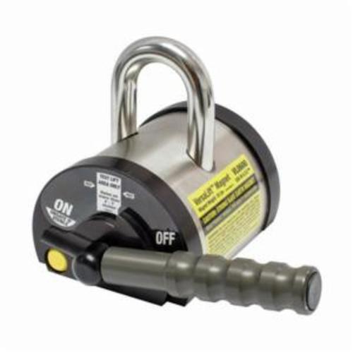 MAG-MATE VersaLift VL0600 Permanent Lifting Magnet, 600 lb Load, 7 in L x 6-1/2 in H, Locking On/Off Magnet Activation, 6 in L Handle