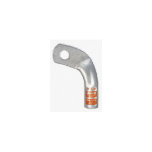 MagnaLug 6324-005F Heavy Duty Left Elbow Lug, 3/8 in Stud, Crimp Connection, Tin Plated Copper Connection, 4/0 AWG