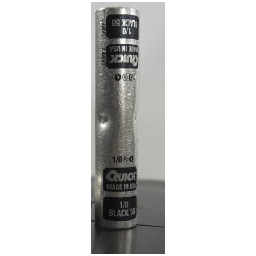 MagnaLug 102456-005 Extra Long Butt Splice, 2 AWG, 1 AWG Conductor, 3 in L, Copper, Silver