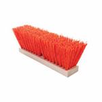 Magnolia Brush 1316-O Street Broom Without Handle, 16 in OAL, 5 in L Trim, Orange Plastic Bristle