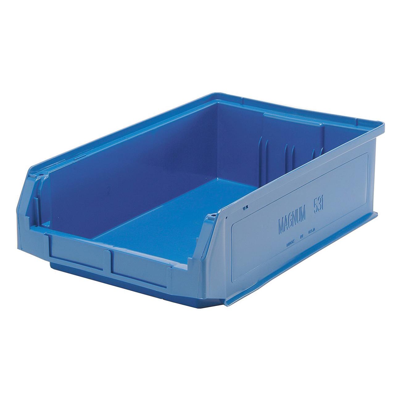 MAGNUM QMS531BL Heavy Duty Hopper Bin, 19-3/4 in L x 12-3/8 in W x 5-7/8 in H, 0.83 cu-ft, Blue