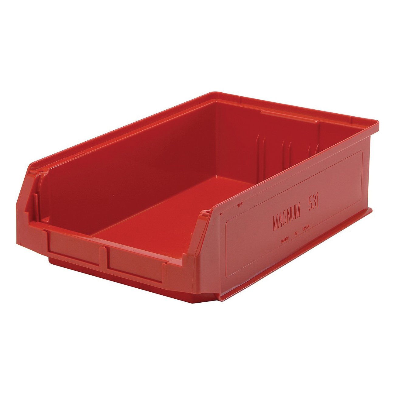 MAGNUM QMS531RD Heavy Duty Hopper Bin, 19-3/4 in L x 12-3/8 in W x 5-7/8 in H, 0.83 cu-ft, Red