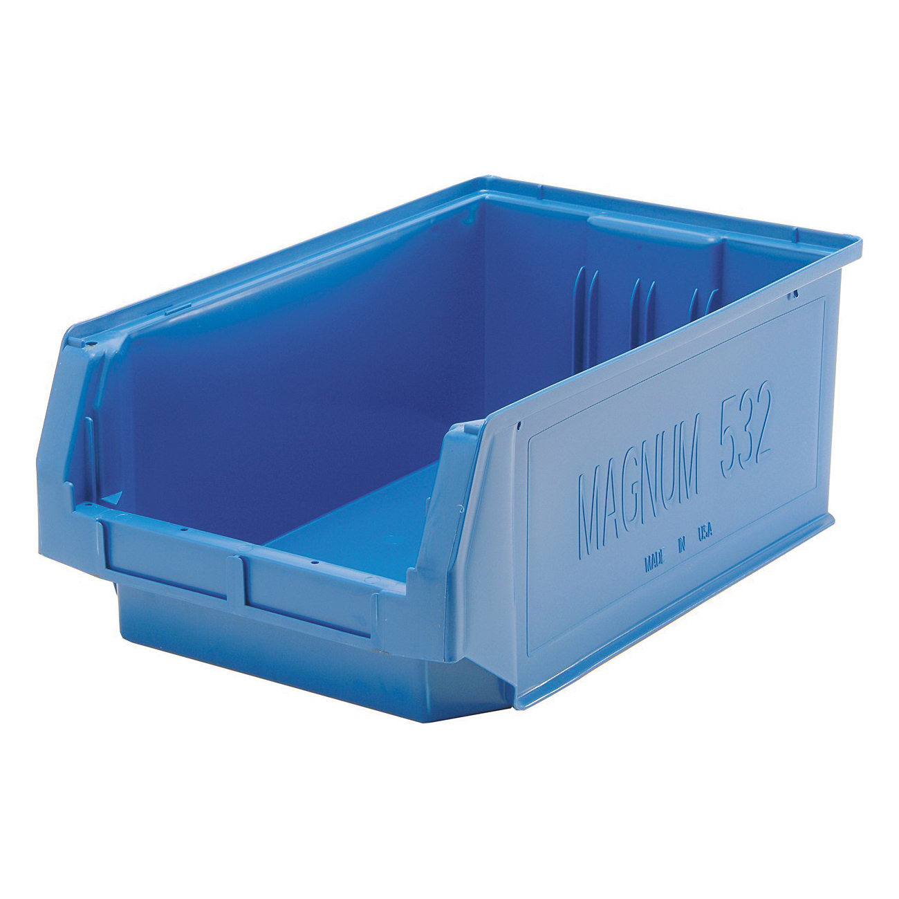 MAGNUM QMS532BL Heavy Duty Hopper Bin, 19-3/4 in L x 12-3/8 in W x 7-7/8 in H, 1.11 cu-ft, Blue