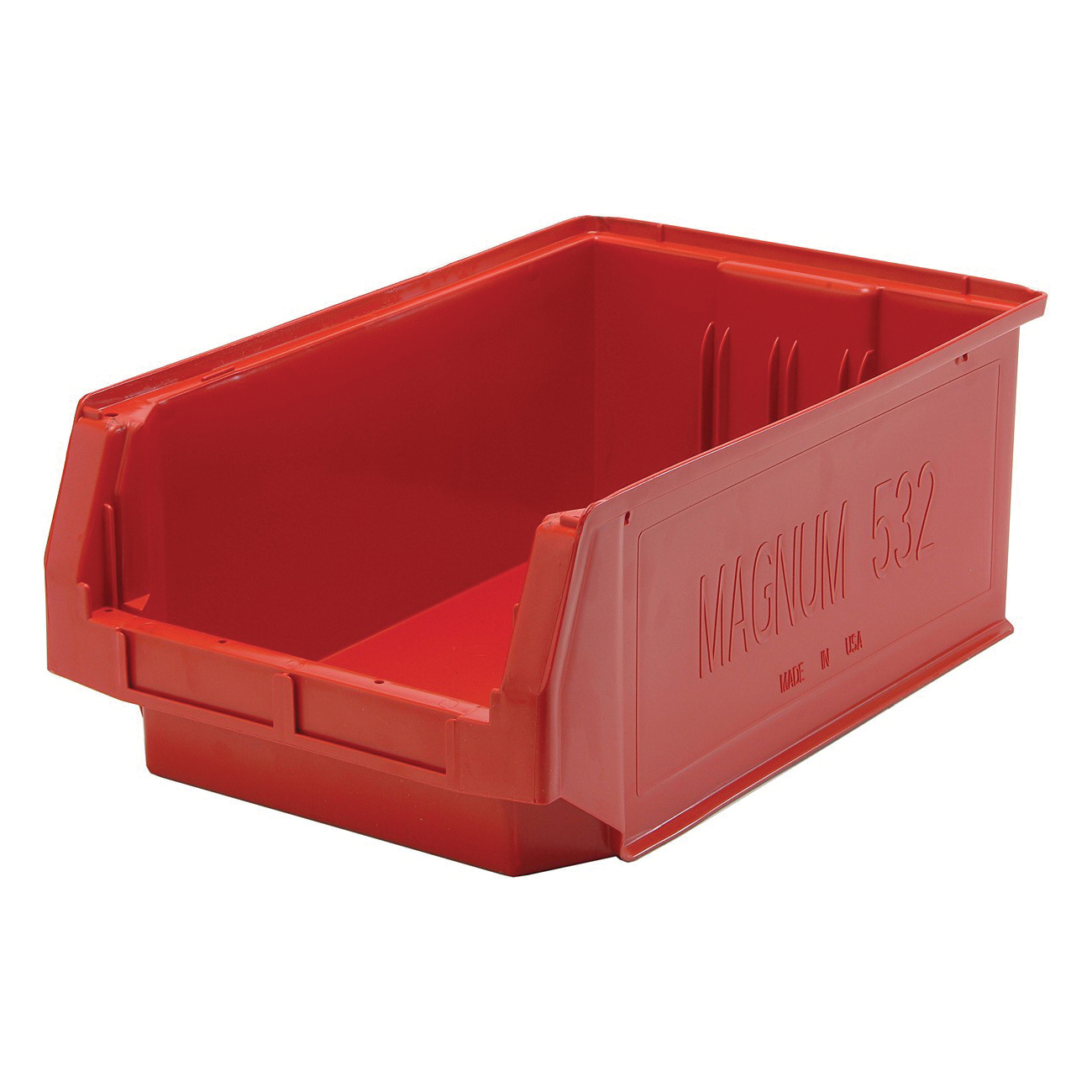 MAGNUM QMS532RD Heavy Duty Hopper Bin, 19-3/4 in L x 12-3/8 in W x 7-7/8 in H, 1.11 cu-ft, Red