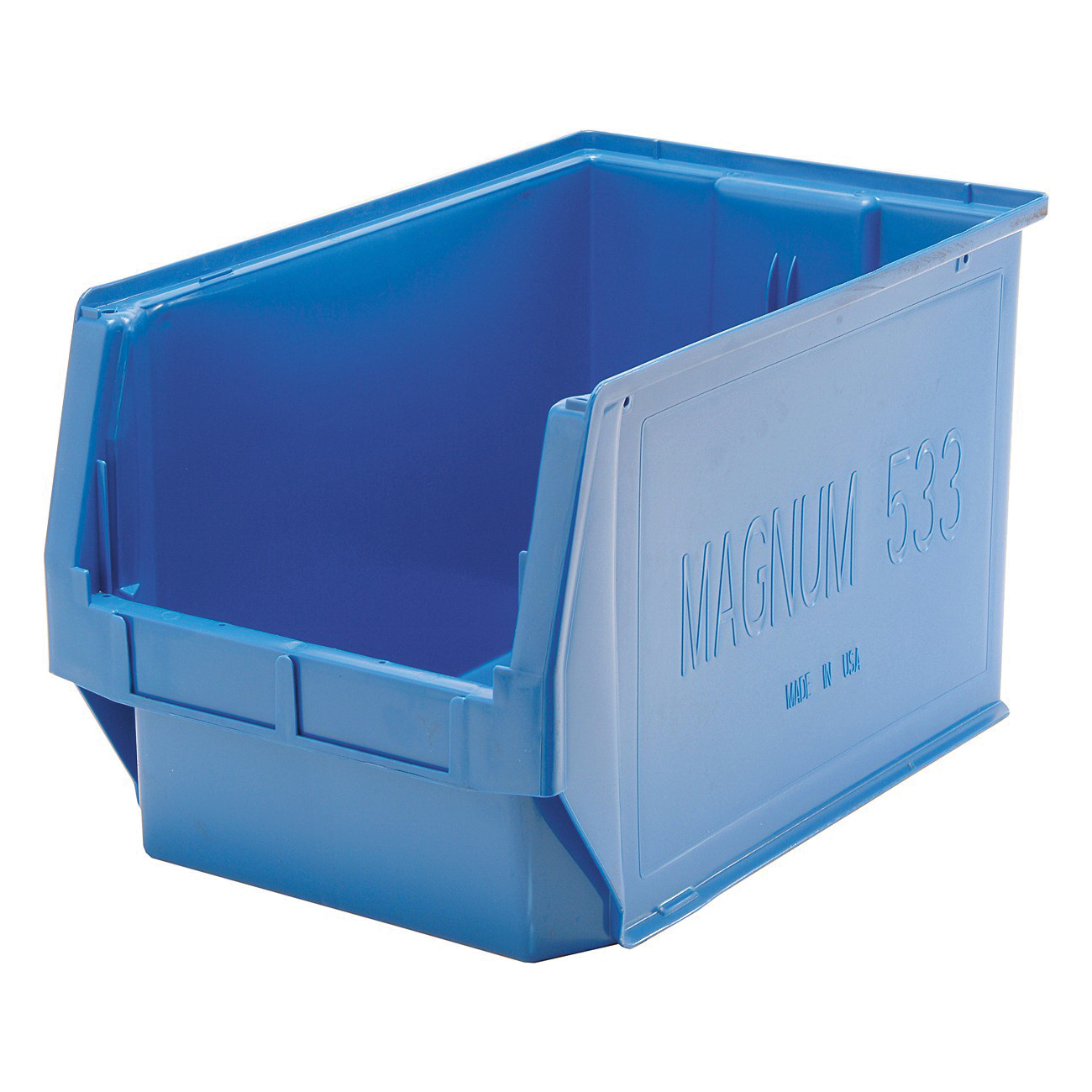 MAGNUM QMS533BL Heavy Duty Hopper Bin, 19-3/4 in L x 12-3/8 in W x 11-7/8 in H, 1.68 cu-ft, Blue