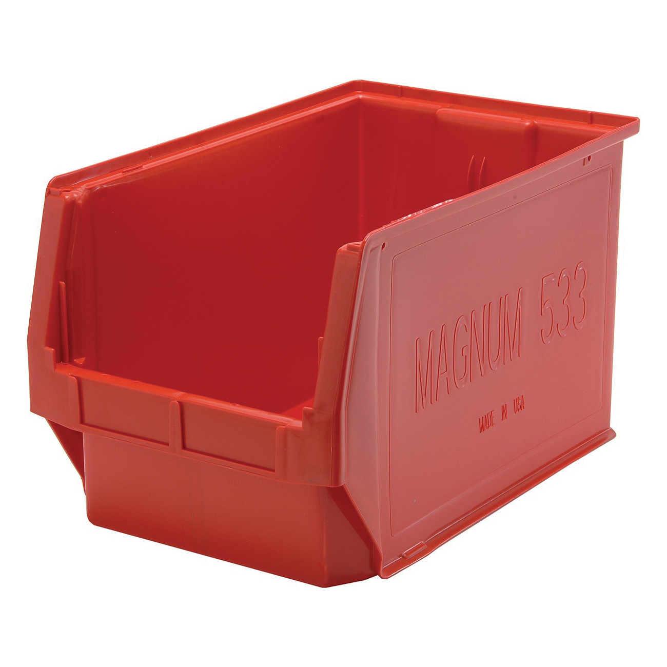MAGNUM QMS533RD Heavy Duty Hopper Bin, 19-3/4 in L x 12-3/8 in W x 11-7/8 in H, 1.68 cu-ft, Red