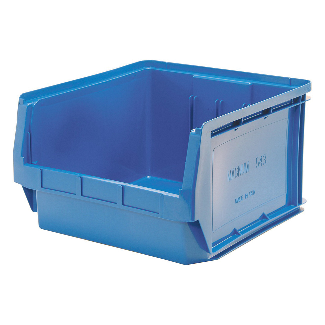 MAGNUM QMS543BL Heavy Duty Hopper Bin, 19-3/4 in L x 18-3/8 in W x 11-7/8 in H, 2.49 cu-ft, Blue