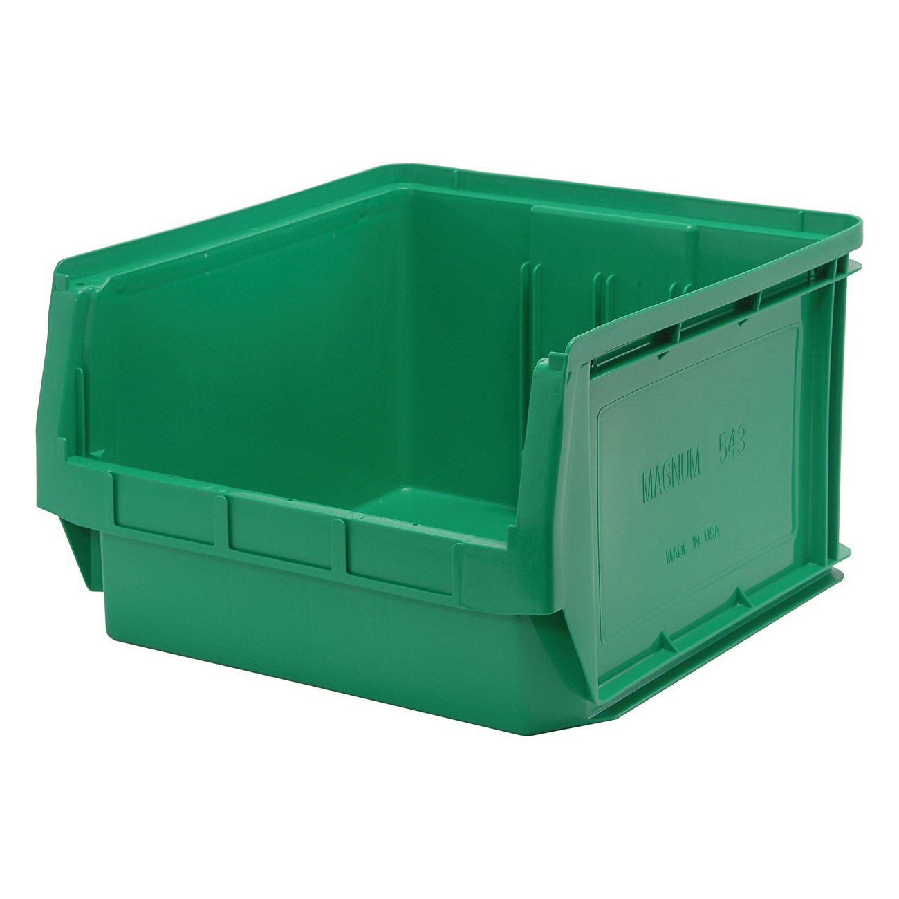 MAGNUM QMS543GN Heavy Duty Hopper Bin, 19-3/4 in L x 18-3/8 in W x 11-7/8 in H, 2.49 cu-ft, Green