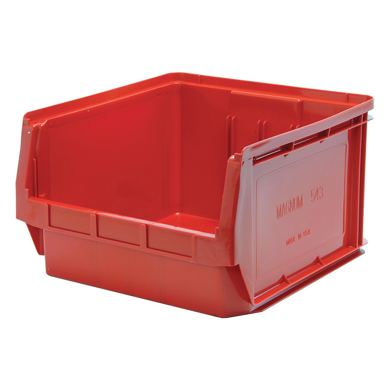 MAGNUM QMS543RD Heavy Duty Hopper Bin, 19-3/4 in L x 18-3/8 in W x 11-7/8 in H, 2.49 cu-ft, Red
