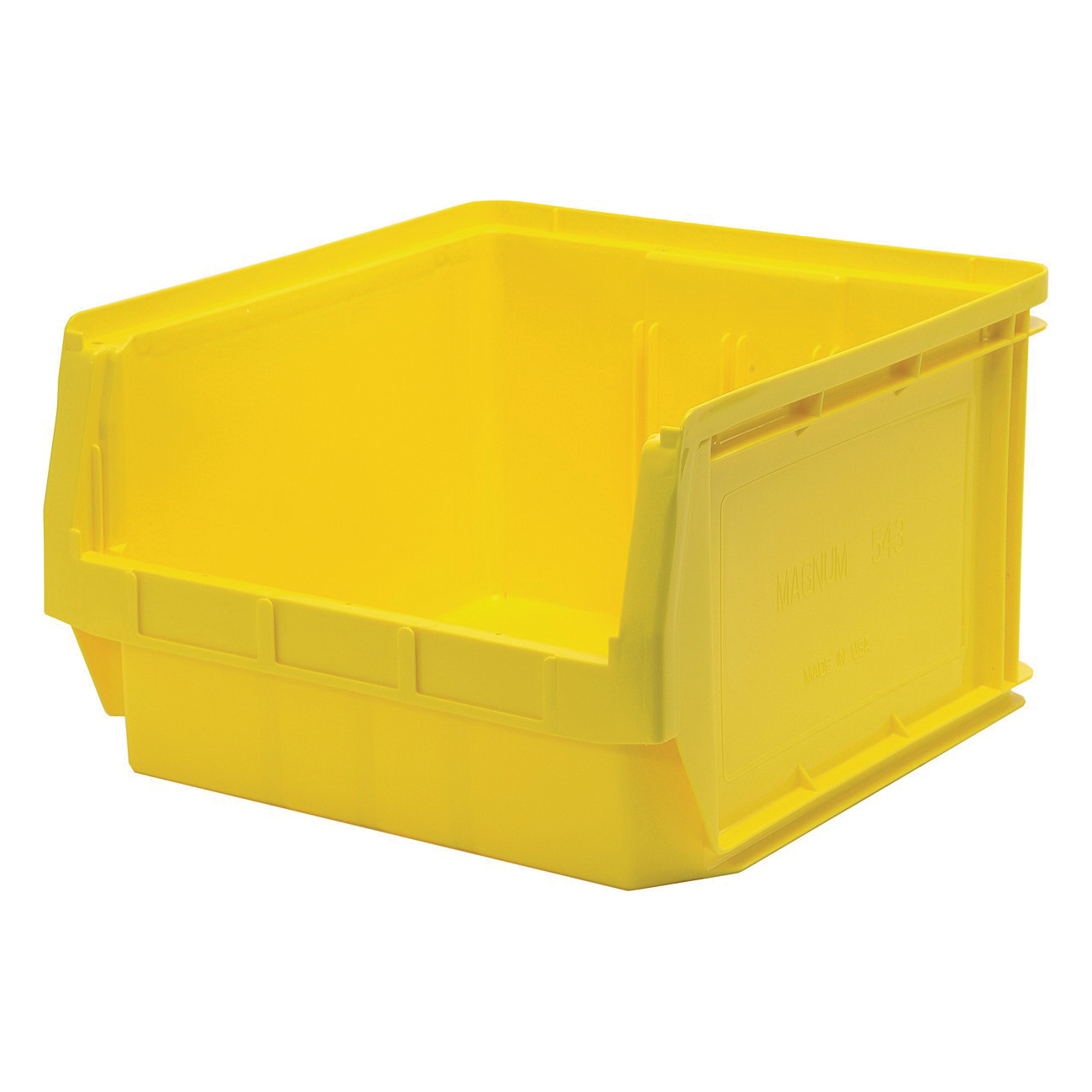 MAGNUM QMS543YL Heavy Duty Hopper Bin, 19-3/4 in L x 18-3/8 in W x 11-7/8 in H, 2.49 cu-ft, Yellow