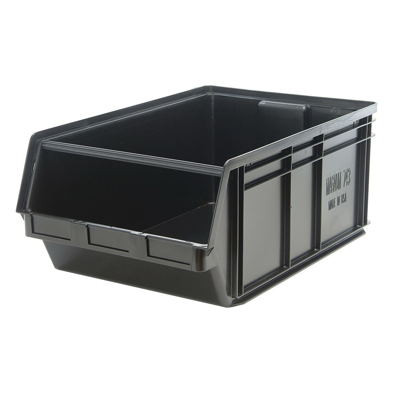 MAGNUM QMS743BK Heavy Duty Hopper Bin, 29 in L x 18-3/8 in W x 11-7/8 in H, 3.66 cu-ft, Black