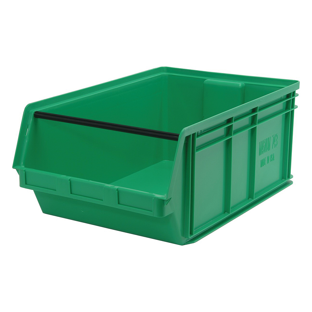 MAGNUM QMS743GN Heavy Duty Hopper Bin, 29 in L x 18-3/8 in W x 11-7/8 in H, 3.66 cu-ft, Green