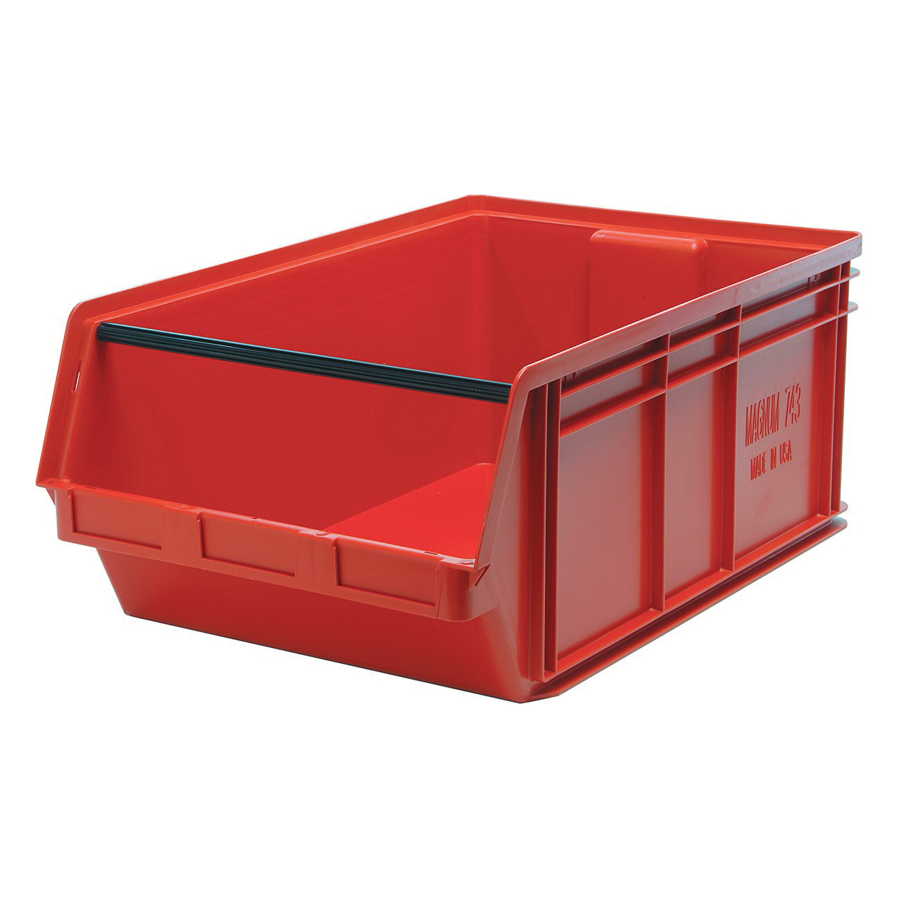 MAGNUM QMS743RD Heavy Duty Hopper Bin, 29 in L x 18-3/8 in W x 11-7/8 in H, 3.66 cu-ft, Red