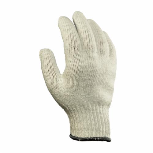 Ansell 222178 76-400 Heavyweight General Purpose Gloves, Knit/Multi-Purpose, SZ 7, Cotton/Polyester, White, Knit Wrist Cuff, Uncoated Coating, Resists: Abrasion and Cut, Poly/Cotton Lining