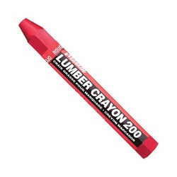Markal 80352 200 Lumber Crayon, 1/2 in Hex Large Tip, Red