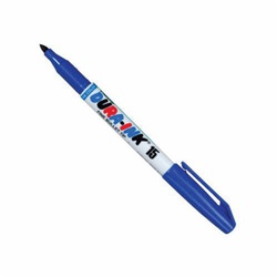 Markal 96025 Dura-Ink 15 Wear Resistant Permanent Ink Marker, 1/16 in Fine Bullet Tip, Fiber Tip/Plastic Barrel, Blue