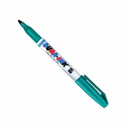 Markal 96026 Dura-Ink 15 Wear Resistant Permanent Ink Marker, 1/16 in Fine Bullet Tip, Fiber Tip/Plastic Barrel, Green