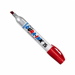 Markal 96222 Dura-Ink 25 King Size Permanent Ink Marker, 1/8 to 1/4 in Chisel Tip, Fiber Tip, Red