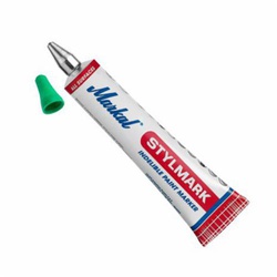 Markal 96658 Dura-BALL Liquid Paint Marker, 1/8 in Metal Ball Tip, Green