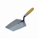 Marshalltown 10102 The Premier Line Disposable Bucket Trowel, 7-1/2 in L, High Grade Steel Blade, Right Hand Hardwood Handle
