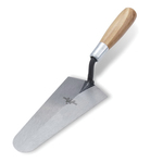 Marshalltown 10748 The Premium Line Gauging Trowel, 7 in L x 3-3/8 in W, Carbon Steel Blade, High Lift Wood Handle