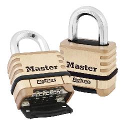 Master Lock 1175 ProSeries Resettable Safety Padlock, 3/8 in Shackle, Solid Brass Body, Brass, Deadbolt Locking Locking