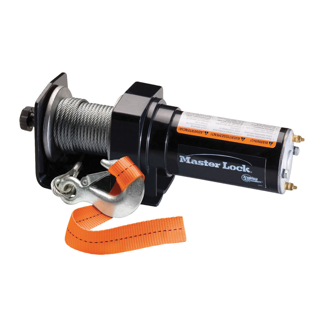 Master Lock 2955AT Permanent Mount ATV Winch, 1500 lb, 12 V
