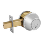 Master Lock DSC0632DKA4 D-Series Medium Duty Standard Duty Deadbolt Lock, 2-3/4 in Backset, For Door THK 1-3/8 to 1-3/4 in, Alike Keying, Steel, Brushed Chrome
