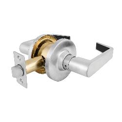 Master Lock SLC0326D SLC Series Commercial Door Lever Lockset, 2-3/4 in Backset, For Door THK 1-3/8 to 1-3/4 in, 2-3/4 x 1-1/8 in Strike, 2 Grade, Brushed Chrome