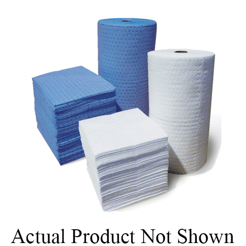 Meltblown BFMF100 3-Ply Heavyweight Absorbent Pad, 18 in L x 15 in W, 25.24 gal/bale Absorption, Fine Fiber