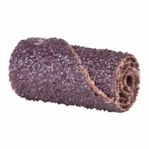 Merit 08834180232 Straight Half Glued Coated Cartridge Roll, 3/8 in Dia x 1-1/2 in OAL, 1/8 in Pilot Hole, 80 Grit, Aluminum Oxide Abrasive