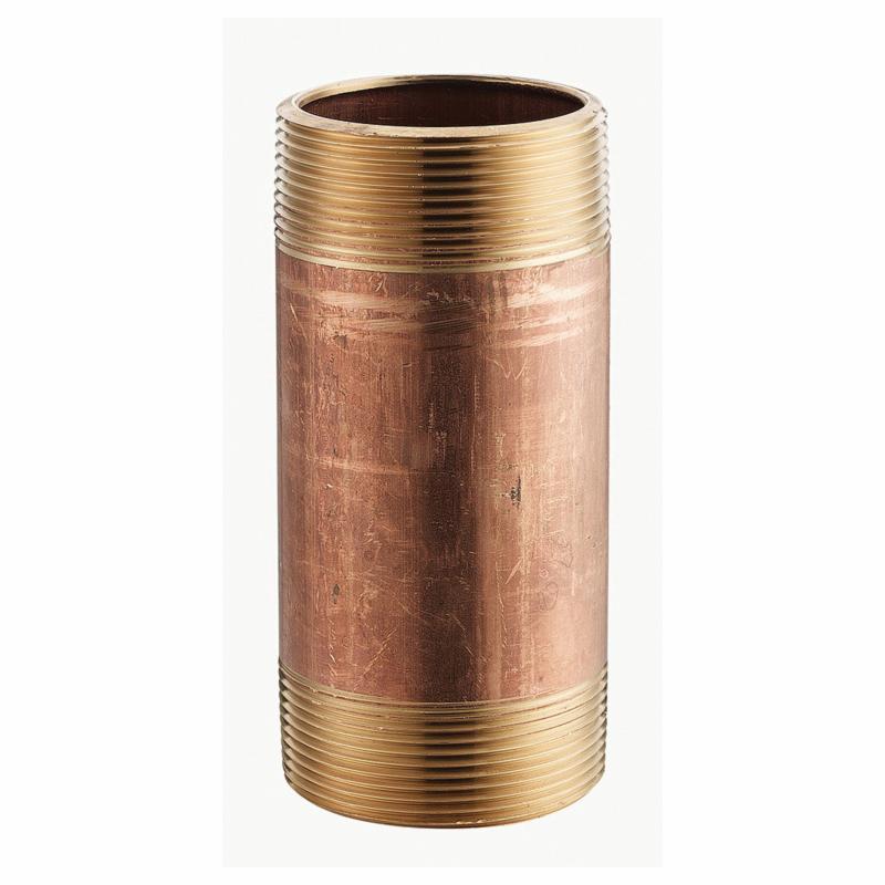 Merit Brass 2004-1150 Pipe Nipple, 1/4 in x 11-1/2 in L, Brass, NPT, SCH 40/STD, Domestic
