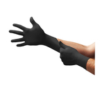 Microflex BD-1000-PF Black Dragon Non-Sterile Single Use Disposable Gloves, XS, Natural Rubber Latex, Black, 9.6 in L, Non-Powdered, Fully Textured, 4.7 mil THK, Application Type: Exam/Medical Grade, Ambidextrous Hand