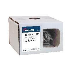 Mighty-Mite 13156P Single Row Cup Brush, 3-1/2 in Dia Brush, 5/8-11 UNC Arbor Hole, 0.023 in Dia Filament/Wire, Standard/Twist Knot, Steel Fill