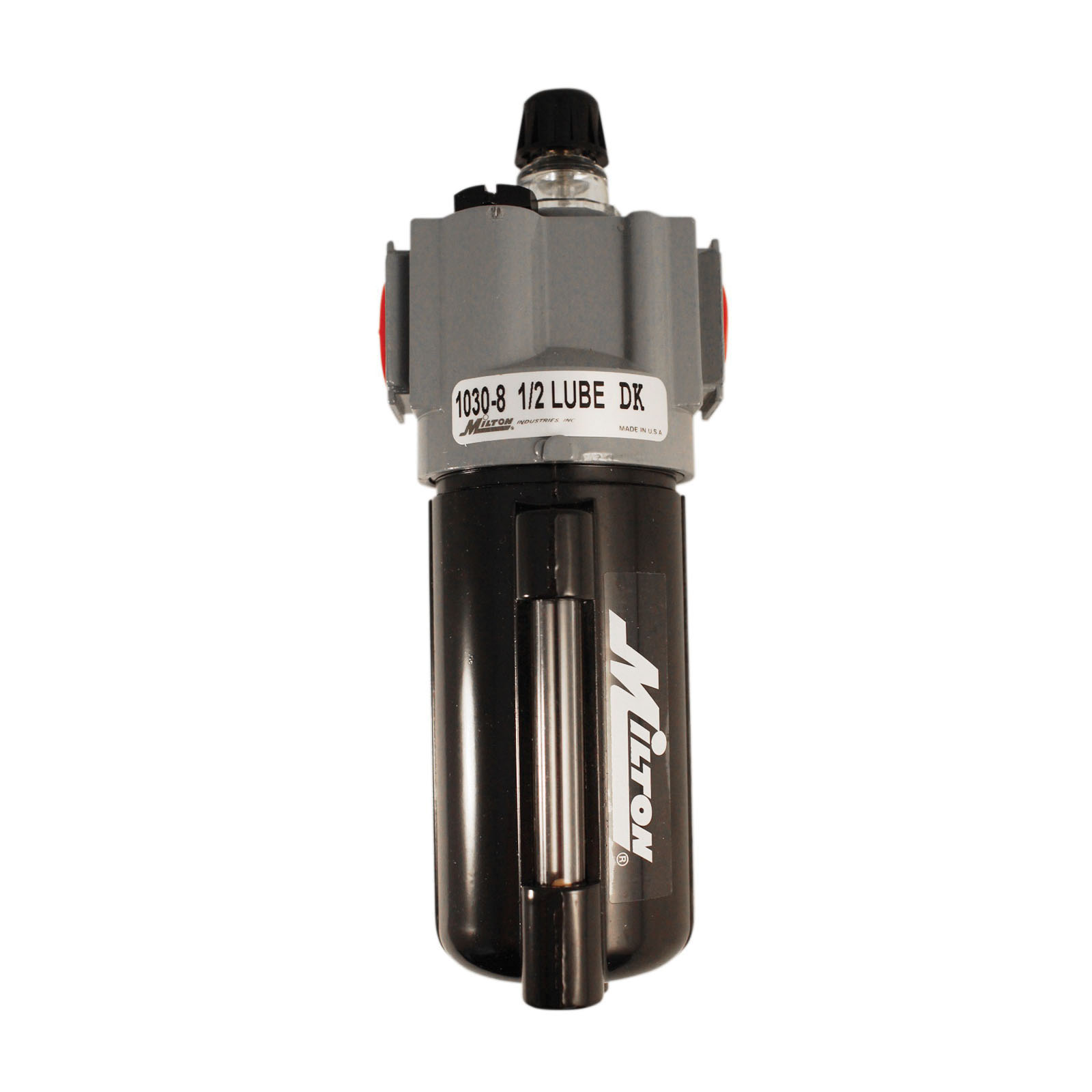 Milton 1030-8 1000 Precision Lubricator, 1/2 in NPT Port, 142 scfm Flow Rate, 200 psi Pressure, Metal Bowl