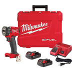 Milwaukee 2854-22CT M18 FUEL Cordless Variable Compact Impact Wrench, 3/8 in, 250 in-lb Torque, 18 V, 4.8 in OAL