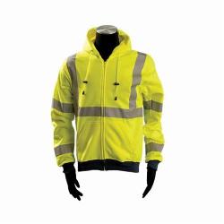 MiraCool LUX-SWT3HZ-YL Premium High Visibility Sweatshirt, L, Yellow, Wicking Polyester