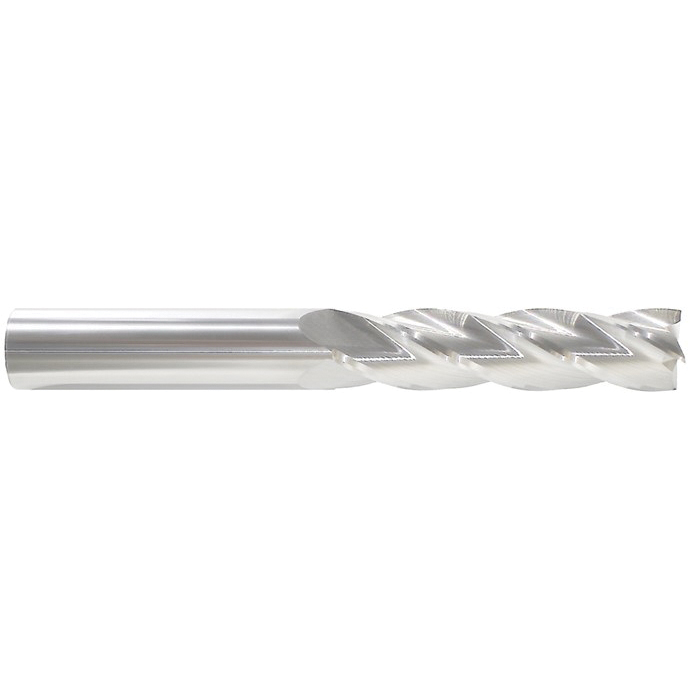Monster Tool 218-001015 Center Cutting Equal Index Extra Long Length Single End Square End Mill, 3/16 in Dia Cutter, 1 in Length of Cut, 4 Flutes, 3/16 in Dia Shank, 4 in OAL, Bright