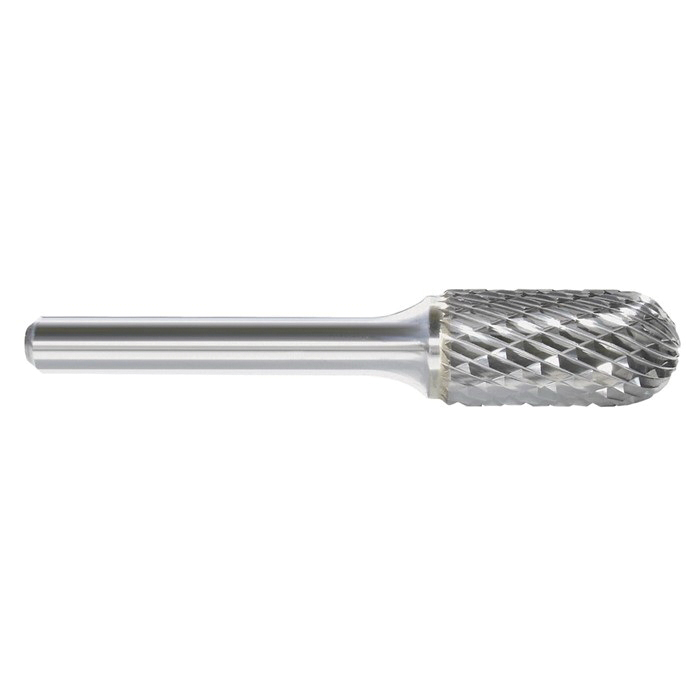 Monster Tool 310-002075 Regular Length Single End Carbide Burr, Cylindrical - Radius End (Shape SC) Head, 1/2 in Dia Head, 1 in L of Cut, 2-3/4 in OAL, Double Cut Cut