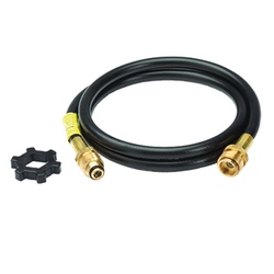 Mr.Heater F273702 Hose Assembly With Handwheel, 1-20, Swivel Male Throwaway Cylinder Thread x Soft Nose POL, 12 ft L, 600 psi