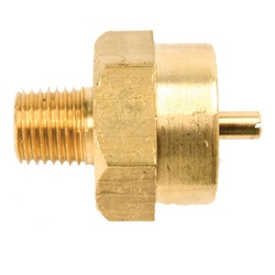 Mr.Heater F273754 Throwaway Cylinder Adapter, 1/4 in x 1-20 Nominal, MNPT x FNPT End Style, Brass/Rubber, Domestic