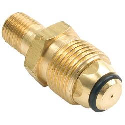 Mr.Heater F276139 POL Fitting With Handwheel, 1/4 in Nominal, MPT x Soft Nose POL End Style, Solid Brass