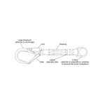 MSA 10002820 Anchorage Connector Strap With Large Snap Hook and D-Ring, For Use With 2-1/4 in Beam, 28 in L x 3 in W x 1/2 in H, Polyester, Red