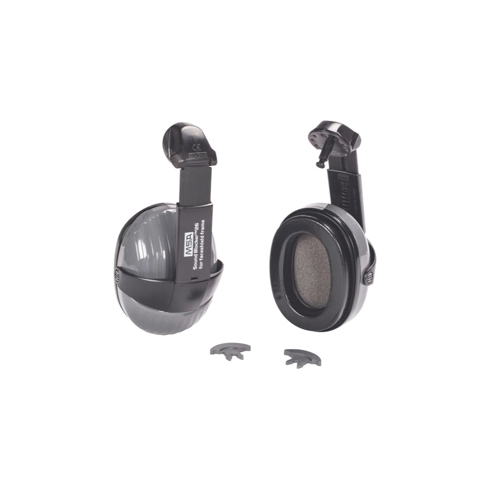 MSA 10022021 Sound Blocker 26 Cap Mount Earmuffs, 26 dB Noise Reduction, Black/Gray, ANSI S3.19-1974|CSA Certified