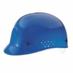 MSA 10033650 Micro Brim Perforated Sides Bump Cap With Plastic Suspension, Blue, Polyethylene, Pin Lock Suspension