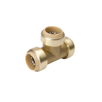 ProLine 632-007 Tee, 1-1/2 in Nominal, Push-Fit End Style, Brass