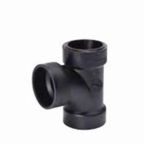 Streamline 02758 A401 DWV Reducing Sanitary Tee, 2 x 1-1/2 x 2 in Nominal, Hub End Style, ABS, Domestic